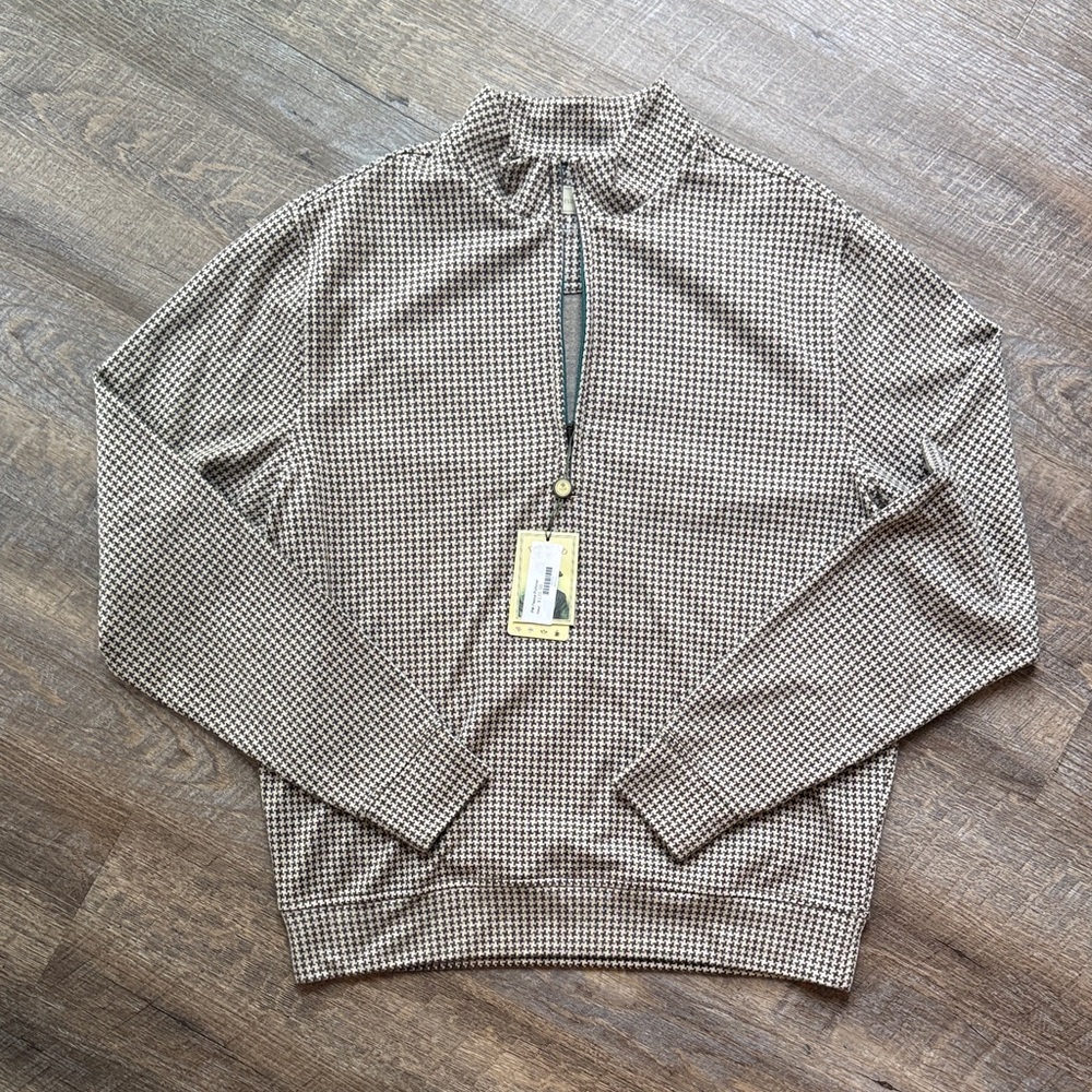 Donald Ross Men's Brown Checkered Sweater